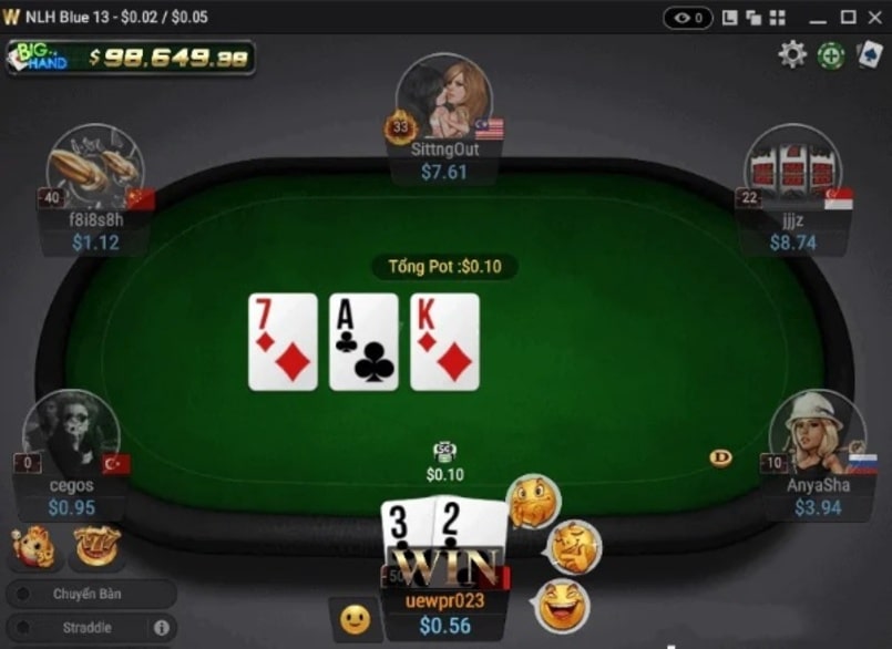 Poker - Game đánh bài online ăn tiền thật quá quen thuộc